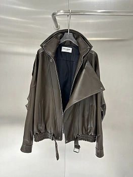 Кожаные Куртки И Дублёнки Женские Saint Laurent 5350234