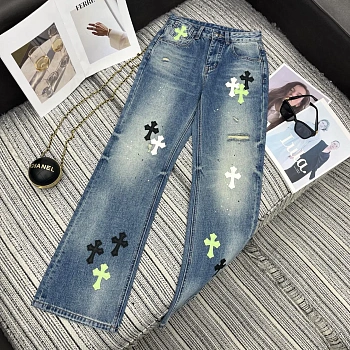 Джинсы Женские Chrome Hearts 11027823
