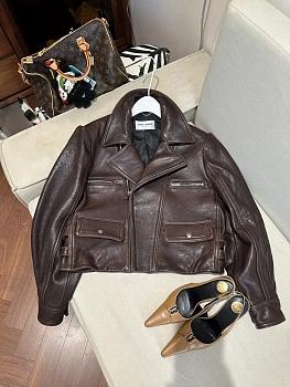 Кожаные Куртки И Дублёнки Женские Saint Laurent 11679706