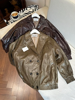 Кожаные Куртки И Дублёнки Женские Brunello Cucinelli 10817752