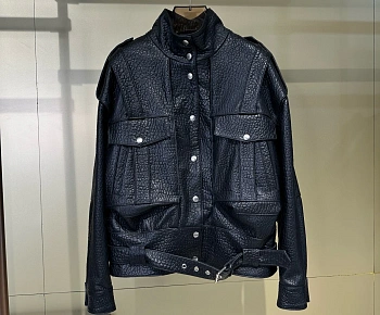 Кожаные Куртки И Дублёнки Женские Saint Laurent 787339