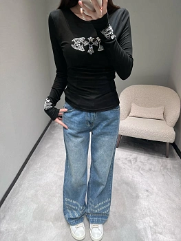 Лонгсливы Женские Chrome Hearts 1512656