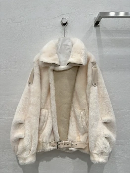 Кожаные Куртки И Дублёнки Женские Saint Laurent 558838